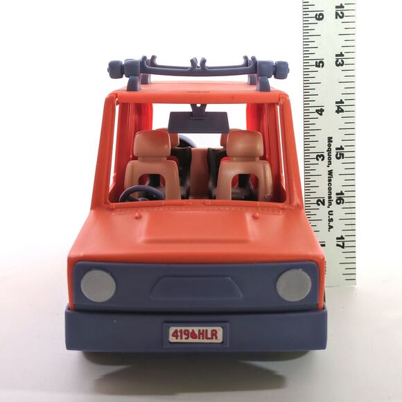 BLUEY Heeler Jeep 4WD FAMILY VEHICLE CAR By Moose Toys Car Orange Hatchback 2018 - Picture 5 of 7
